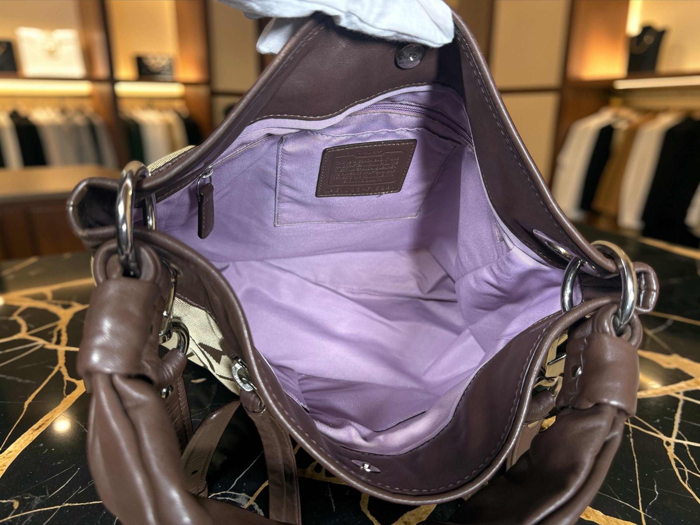 Coach Soho Optic Signature two way Hobo Bag