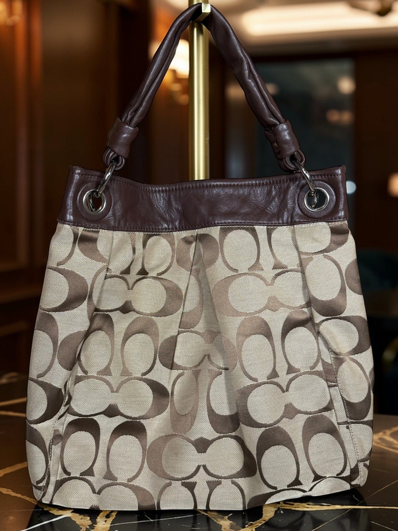 Coach Soho Optic Signature two way Hobo Bag