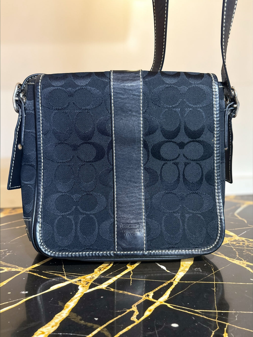 Coach Optic Canvas Crossbody/Flap Messenger Bag