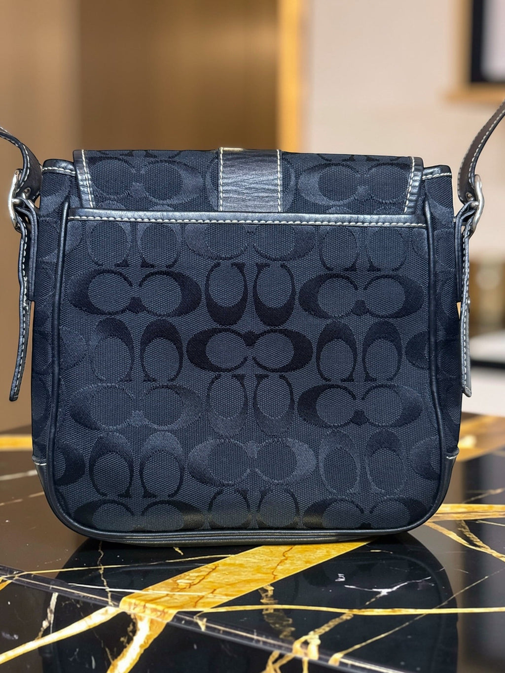 Coach Optic Canvas Crossbody/Flap Messenger Bag