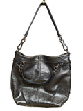 Coach Metallic Silver Leather Hobo 'Brooke' Shoulder Bag