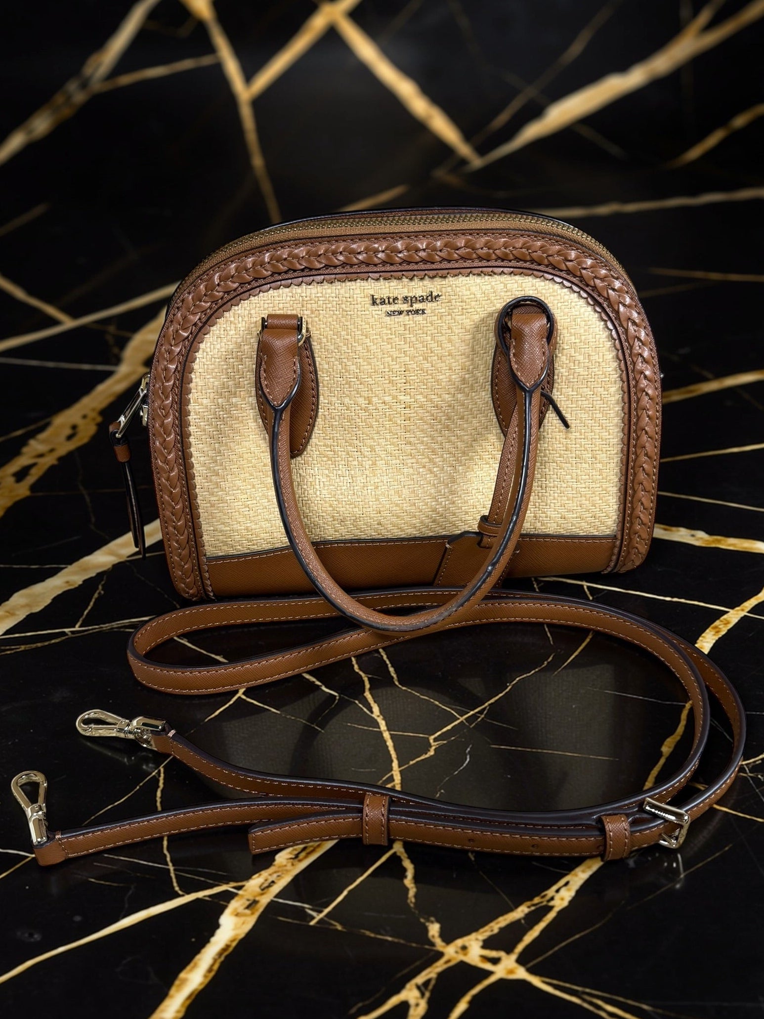 Kate Spade New York Reiley Straw Dome Satchel