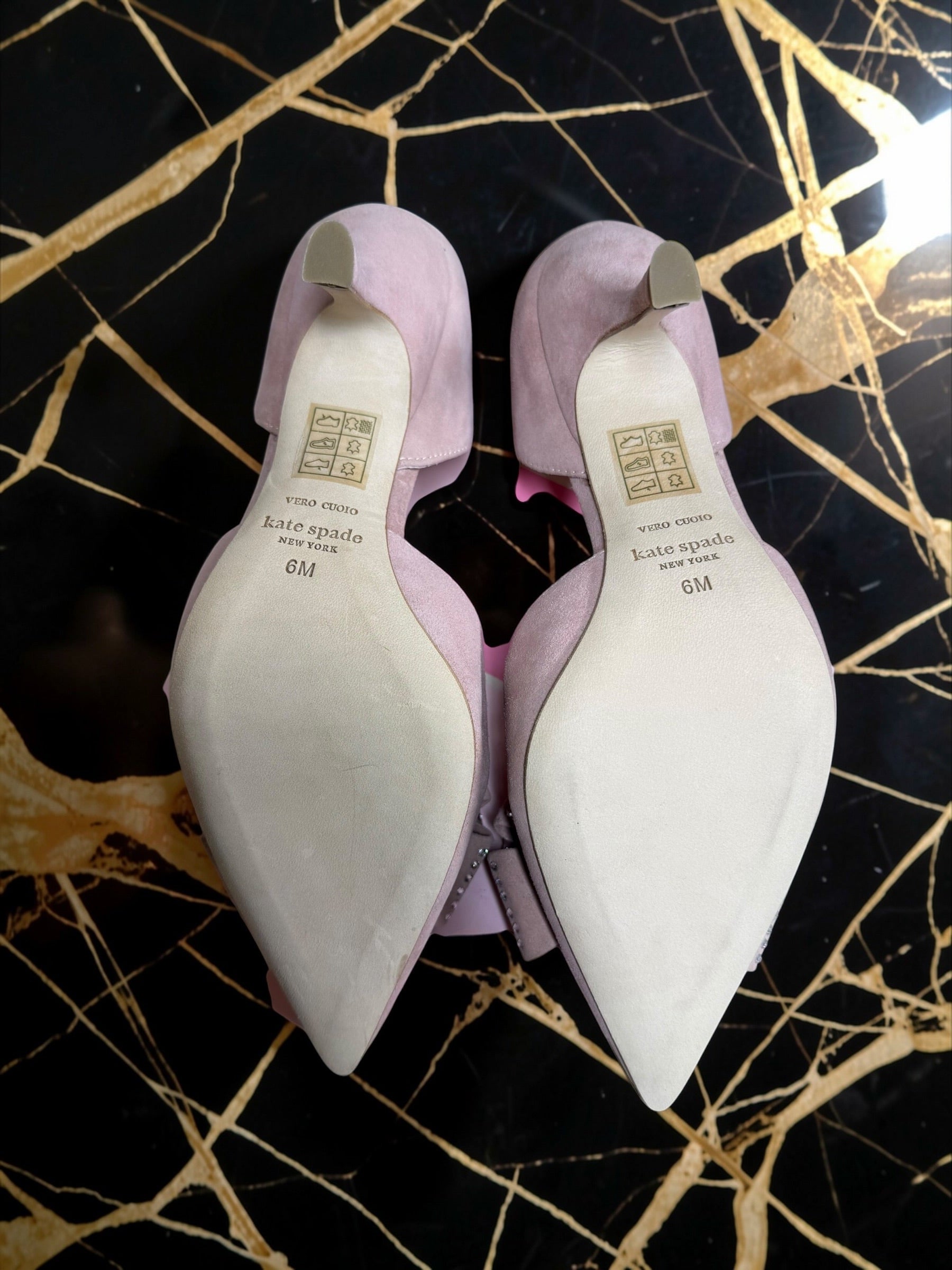 Kate Spade New York pink suede Sterling pumps