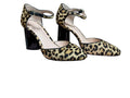 Kate Spade New York leopard-print fur chunky block heels