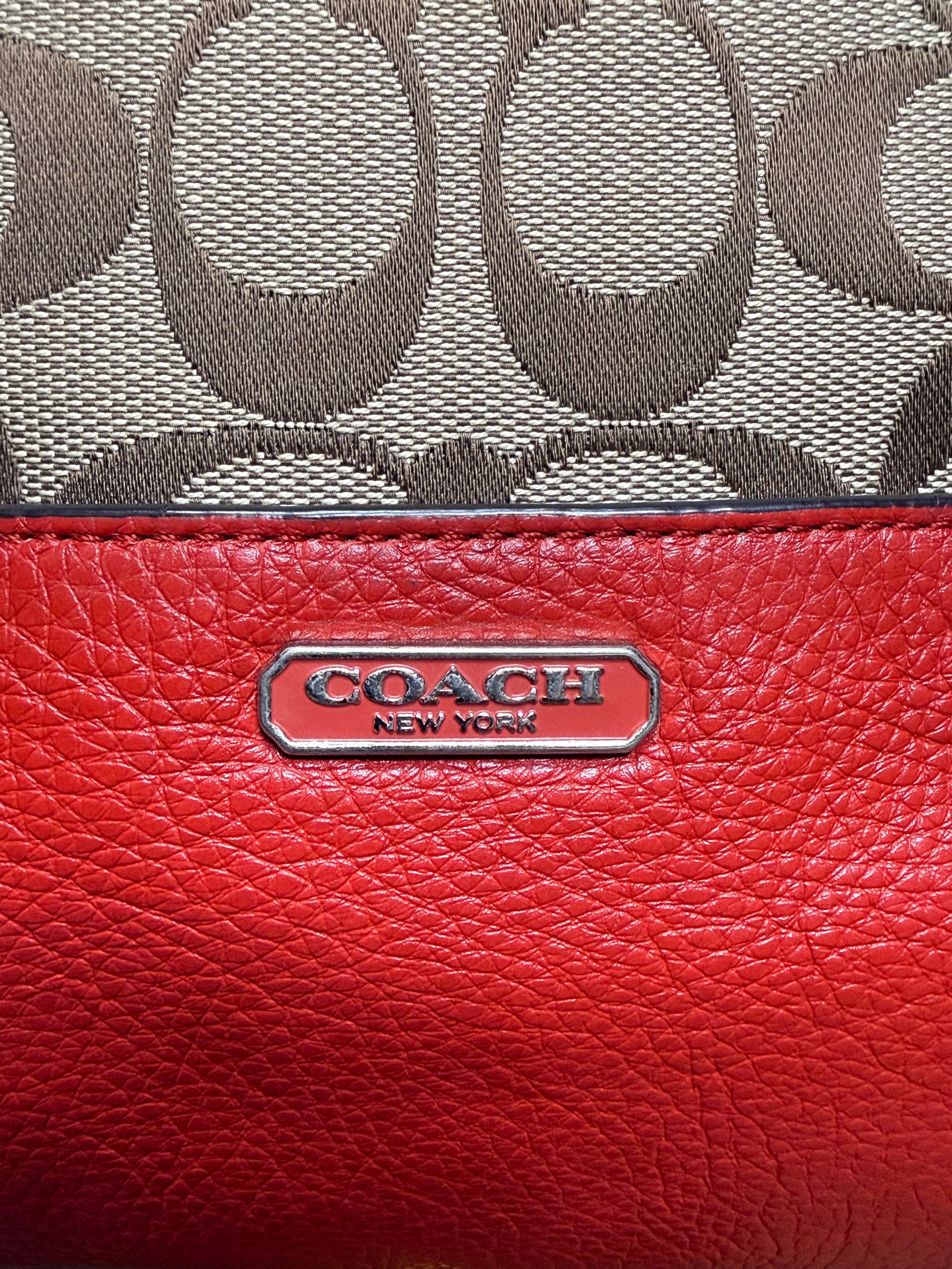 Coach Signature Jacquard Hobo Tote/Shoulder Bag