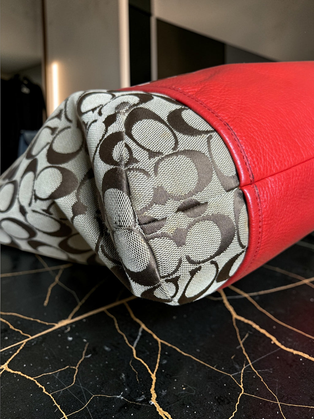 Coach Signature Jacquard Hobo Tote/Shoulder Bag