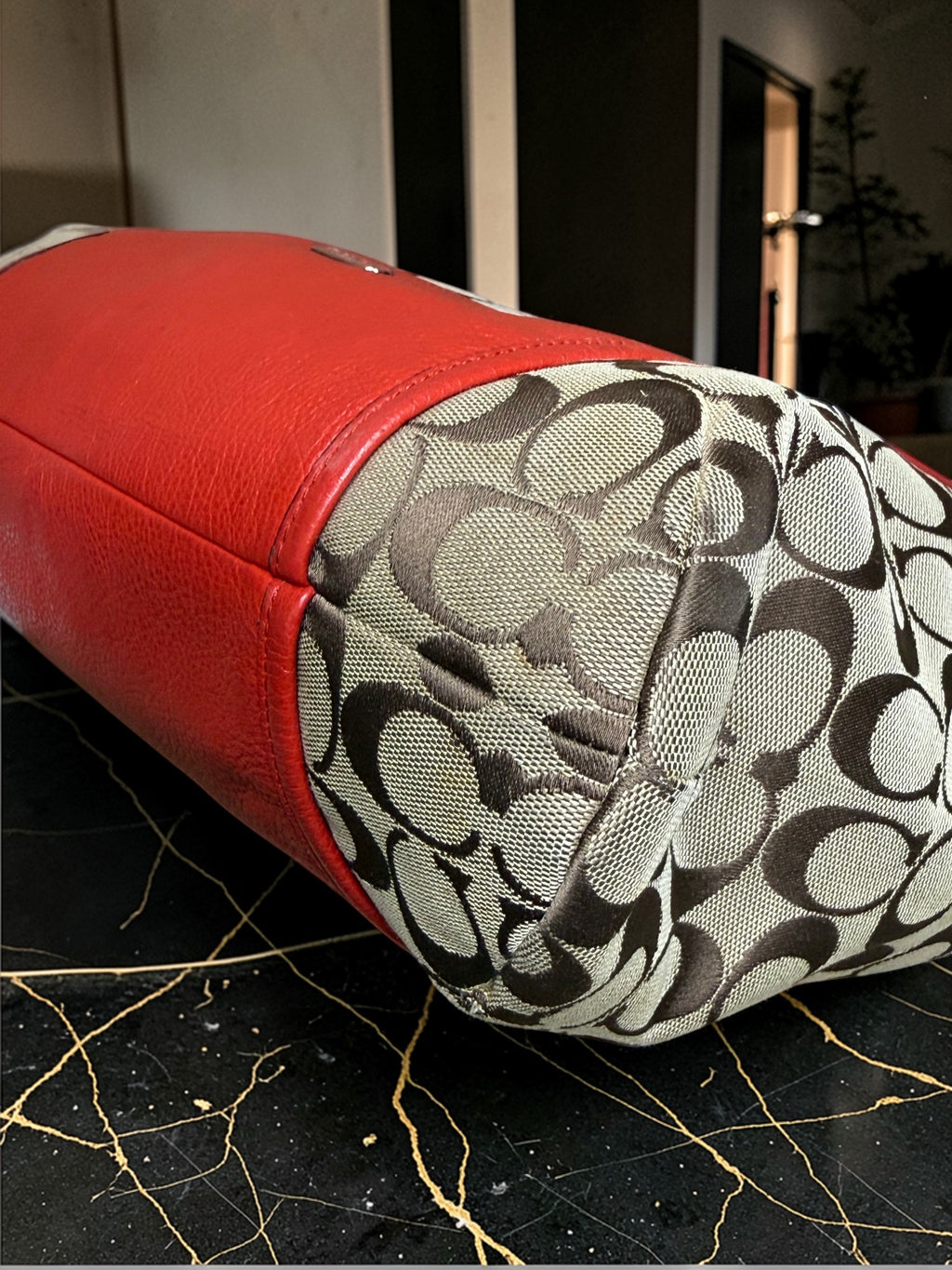 Coach Signature Jacquard Hobo Tote/Shoulder Bag