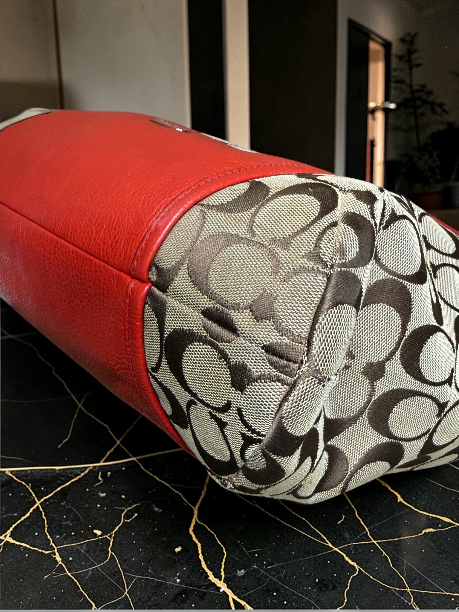 Coach Signature Jacquard Hobo Tote/Shoulder Bag
