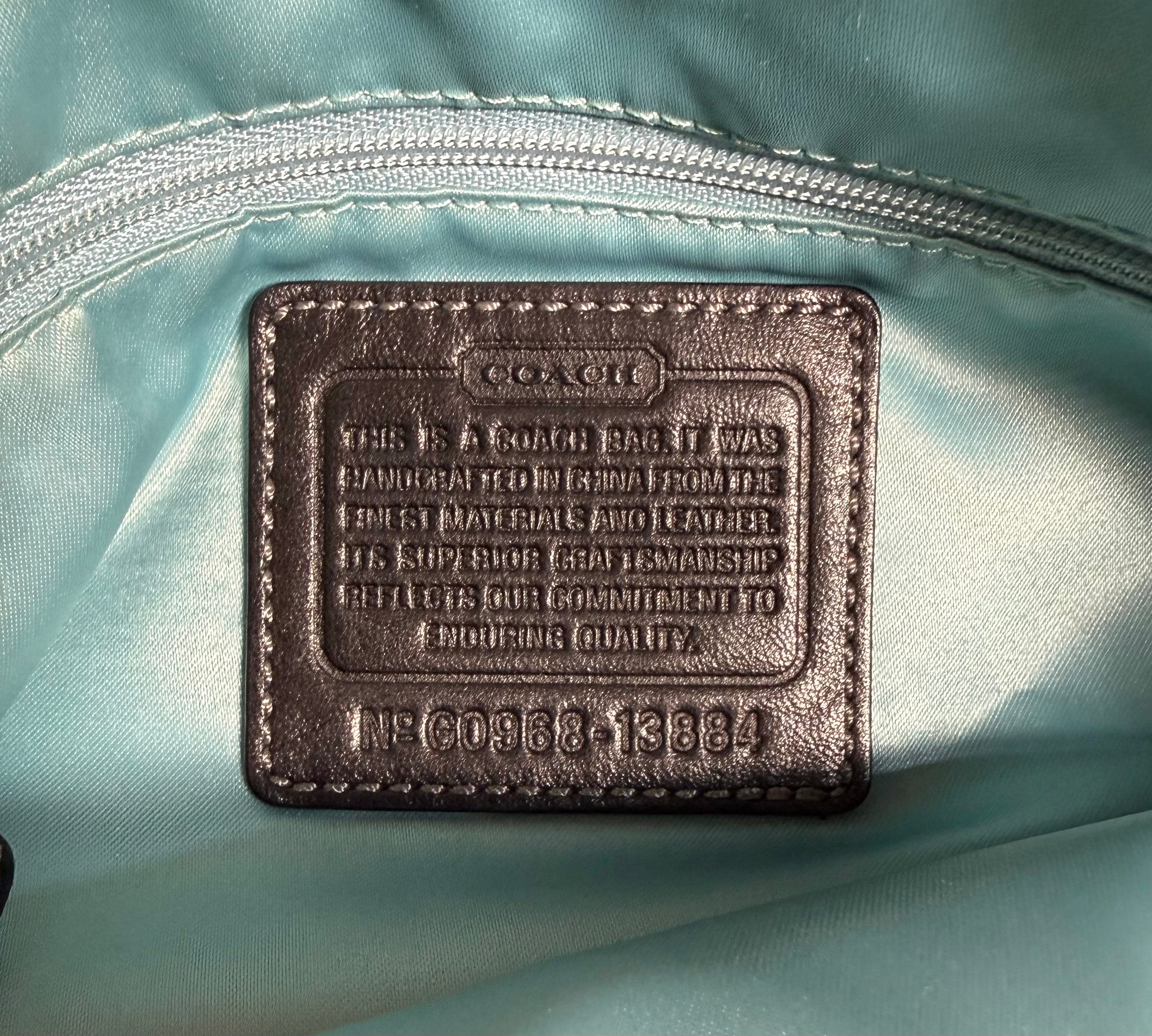 Coach Signature Black Jacquard Hobo Shoulder Bag