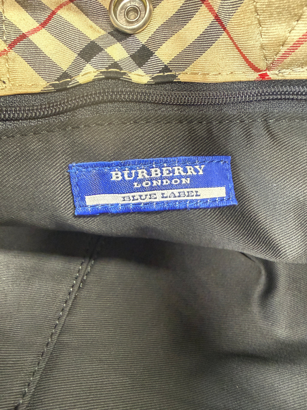 Burberry Blue Label Nova Check Nylon Tote Bag
