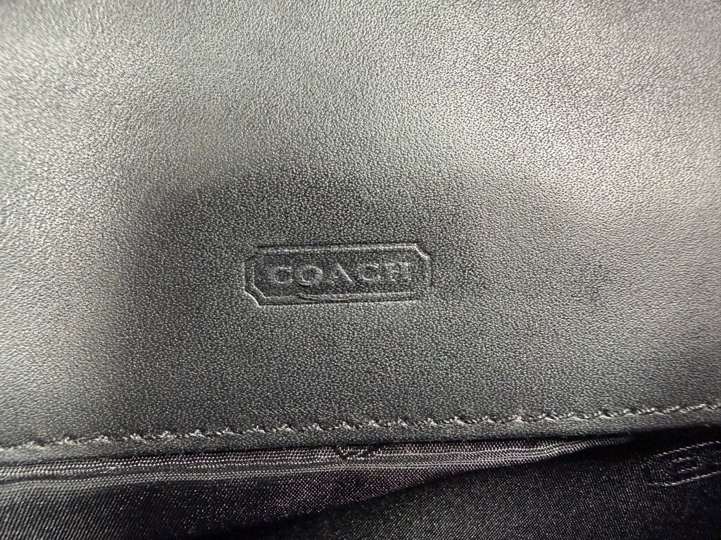 Portefeuille Long Zippé Coach Signature Jacquard – Noir & Beige
