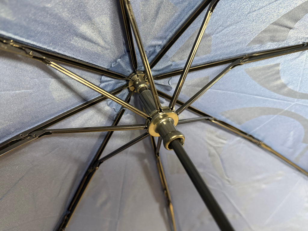 Parapluie pliant Coach motif monogramme « C » marine (neuf)