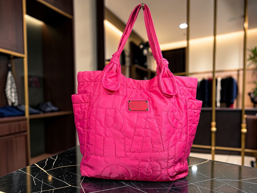 Sac cabas matelassé rose à logo « Razor » Marc by Marc Jacobs