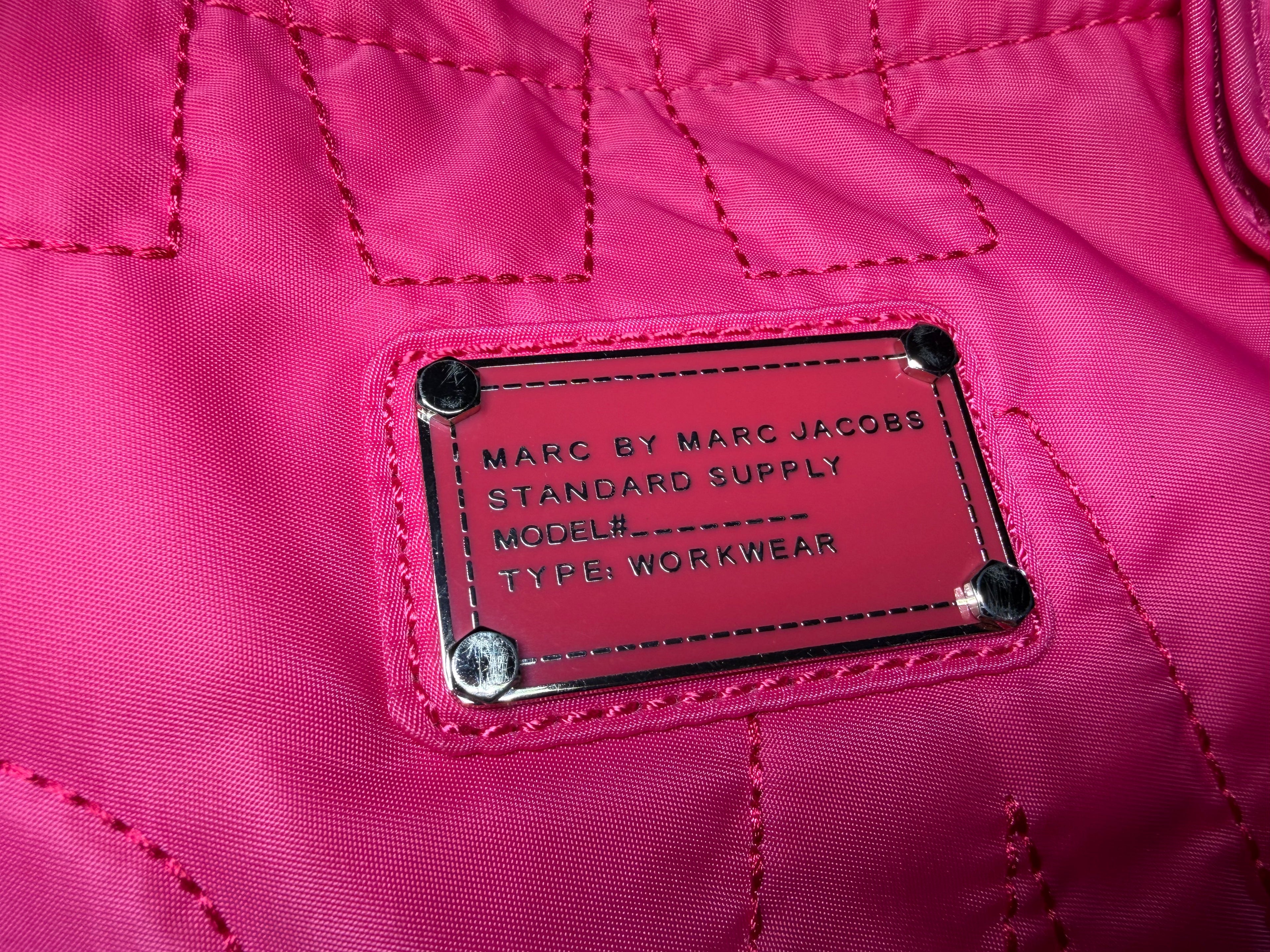 Marc by Marc Jacobs “Razor” Pink Quilted Logo Tote Bag