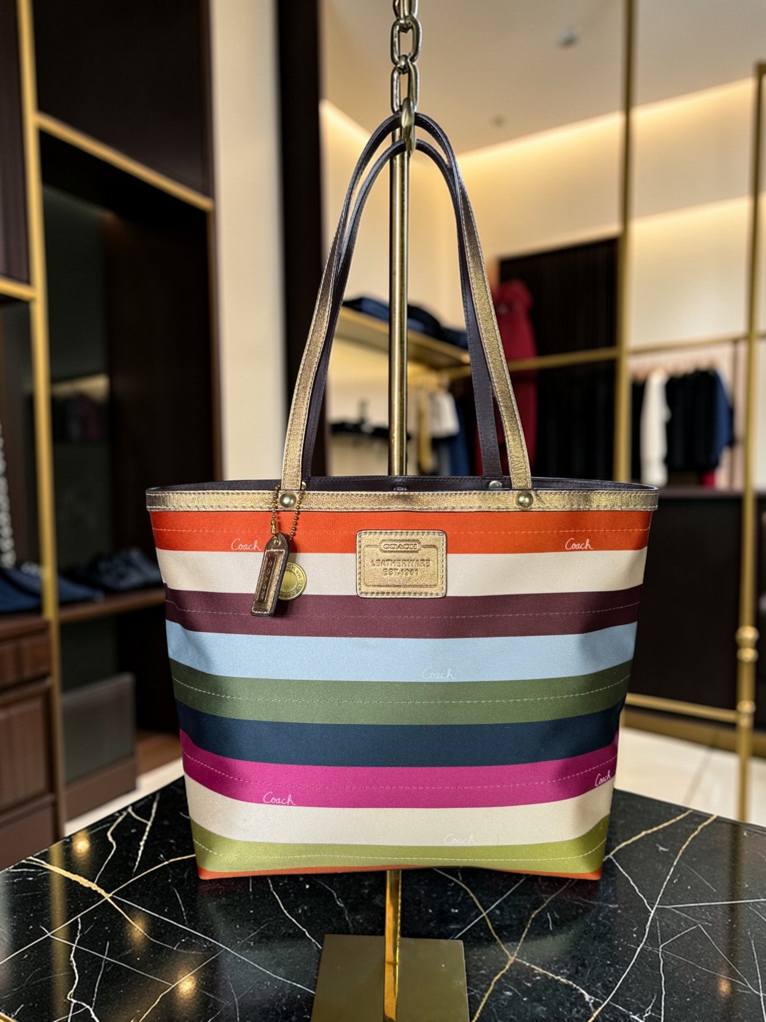 Coach Legacy Striped Tote (D0768-11126)