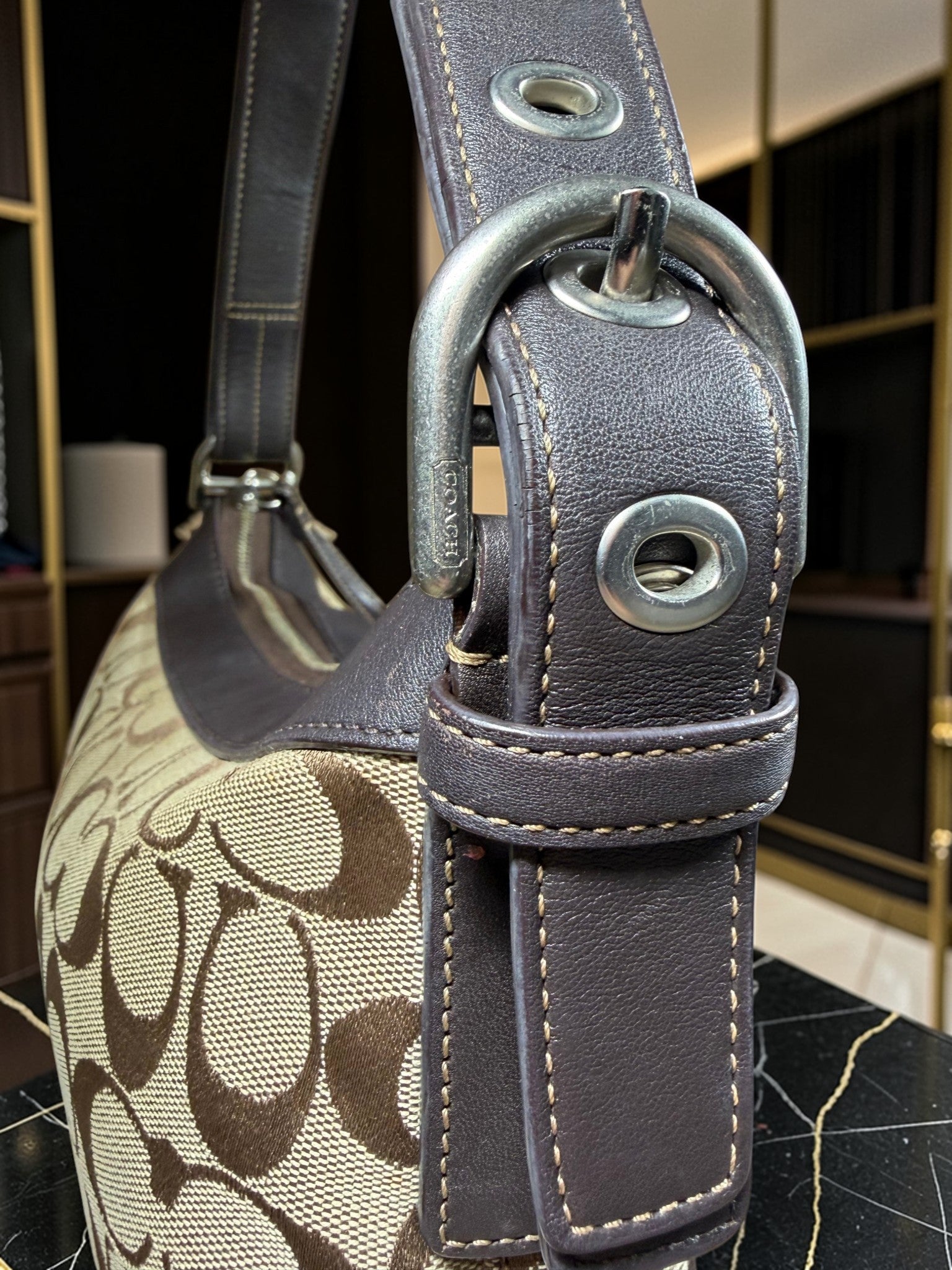 Coach Signature Canvas Hobo Schultertasche (G0832-F13012)