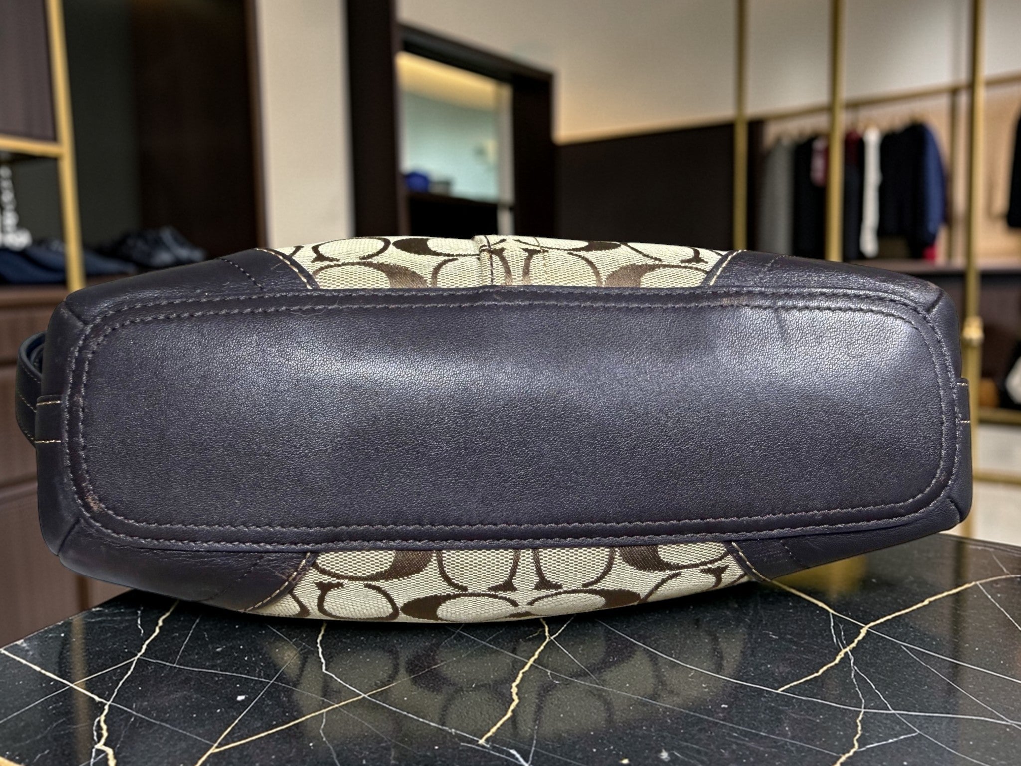 Sac bandoulière hobo Coach en toile Signature (G0832-F13012)