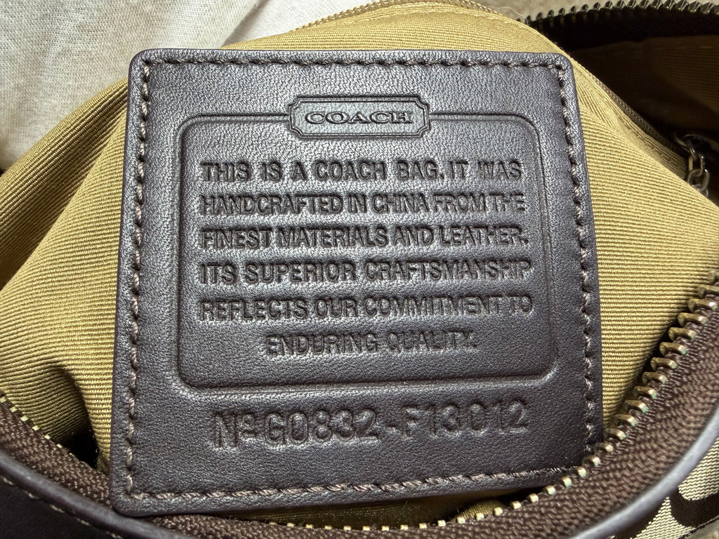 Sac bandoulière hobo Coach en toile Signature (G0832-F13012)