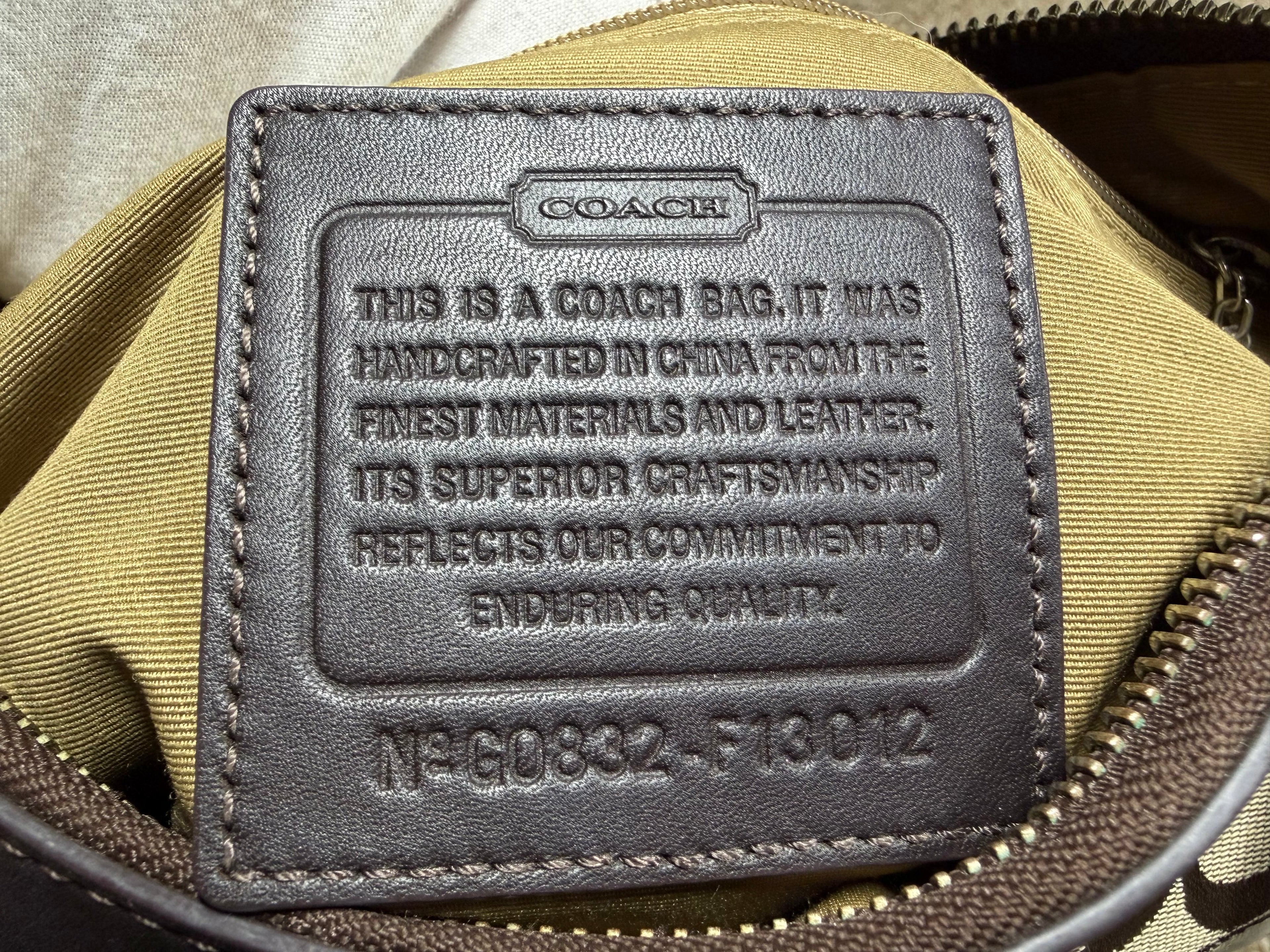 Sac bandoulière hobo Coach en toile Signature (G0832-F13012)