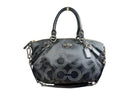 Coach Madison Black satin Dotted Op Art tote shopper crossbody