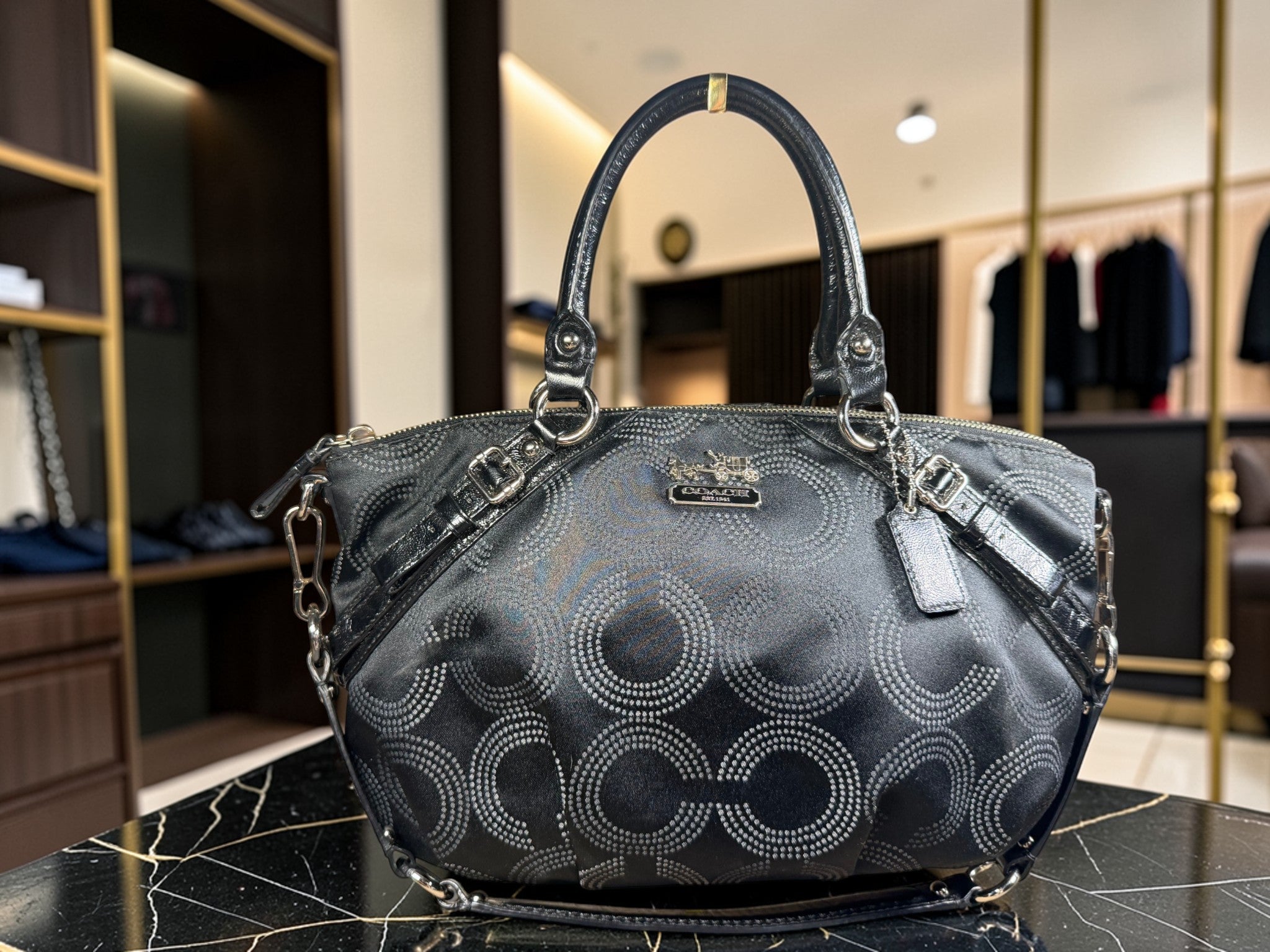 Coach Madison Dotted Op Art Sophia Satchel (G1093-15935)
