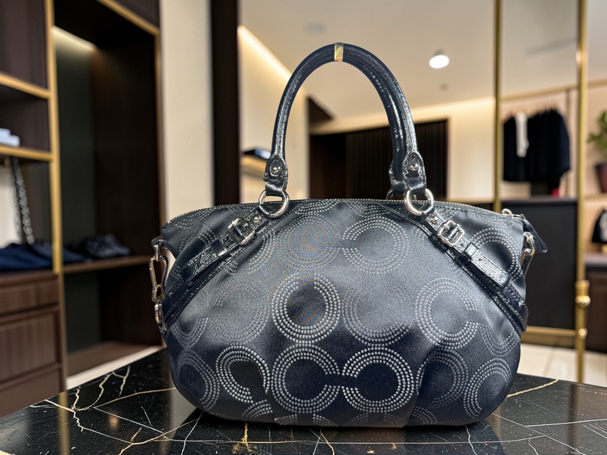Coach Madison Dotted Op Art Sophia Satchel (G1093-15935)