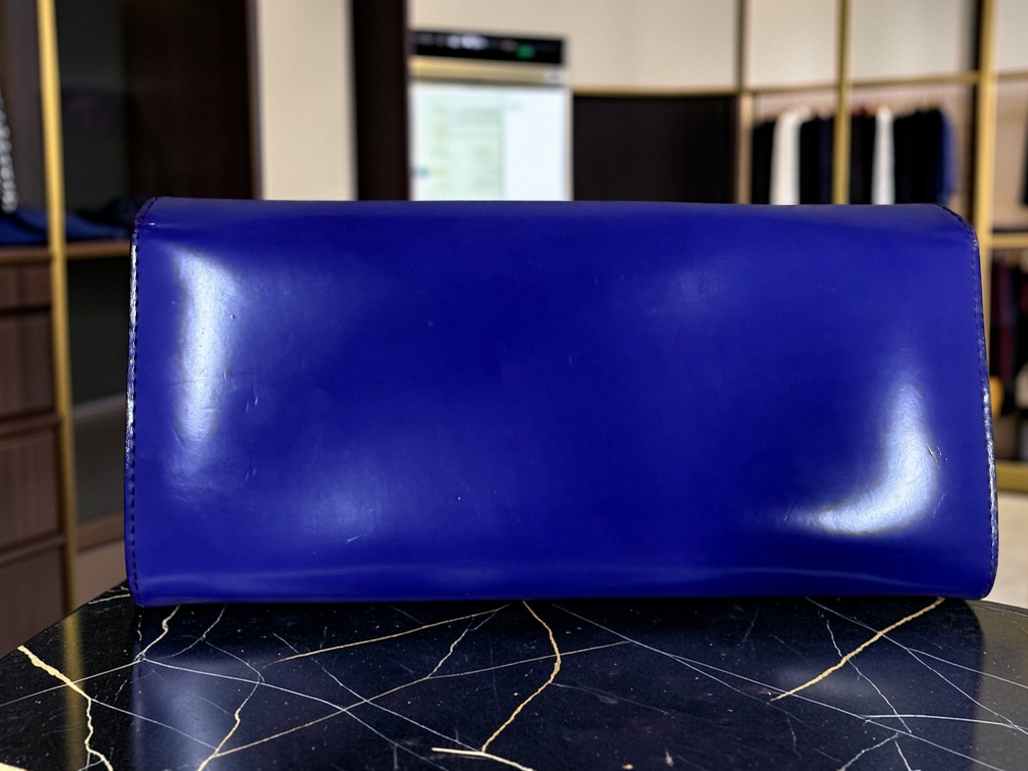 Miu Miu Long Zip-Around Wallet in Purple Patent Leather (G1220-19866)
