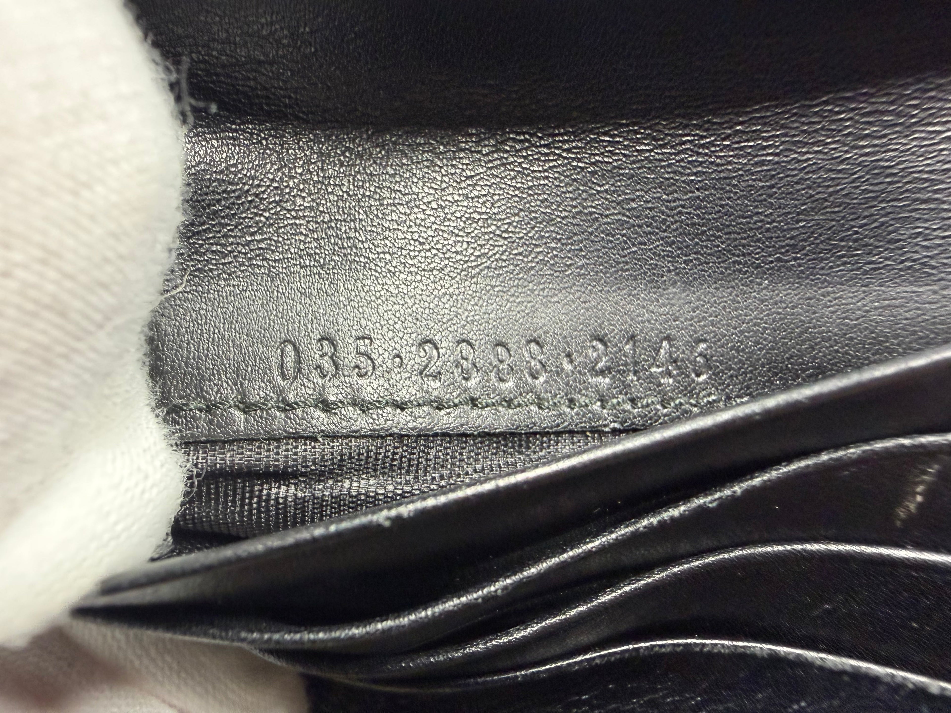 Gucci GG Supreme Canvas Bifold Wallet with Black Leather Trim
