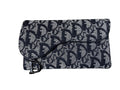 Christian Dior Trotter Saddle Long Wallet in Black monogram Canvas denim