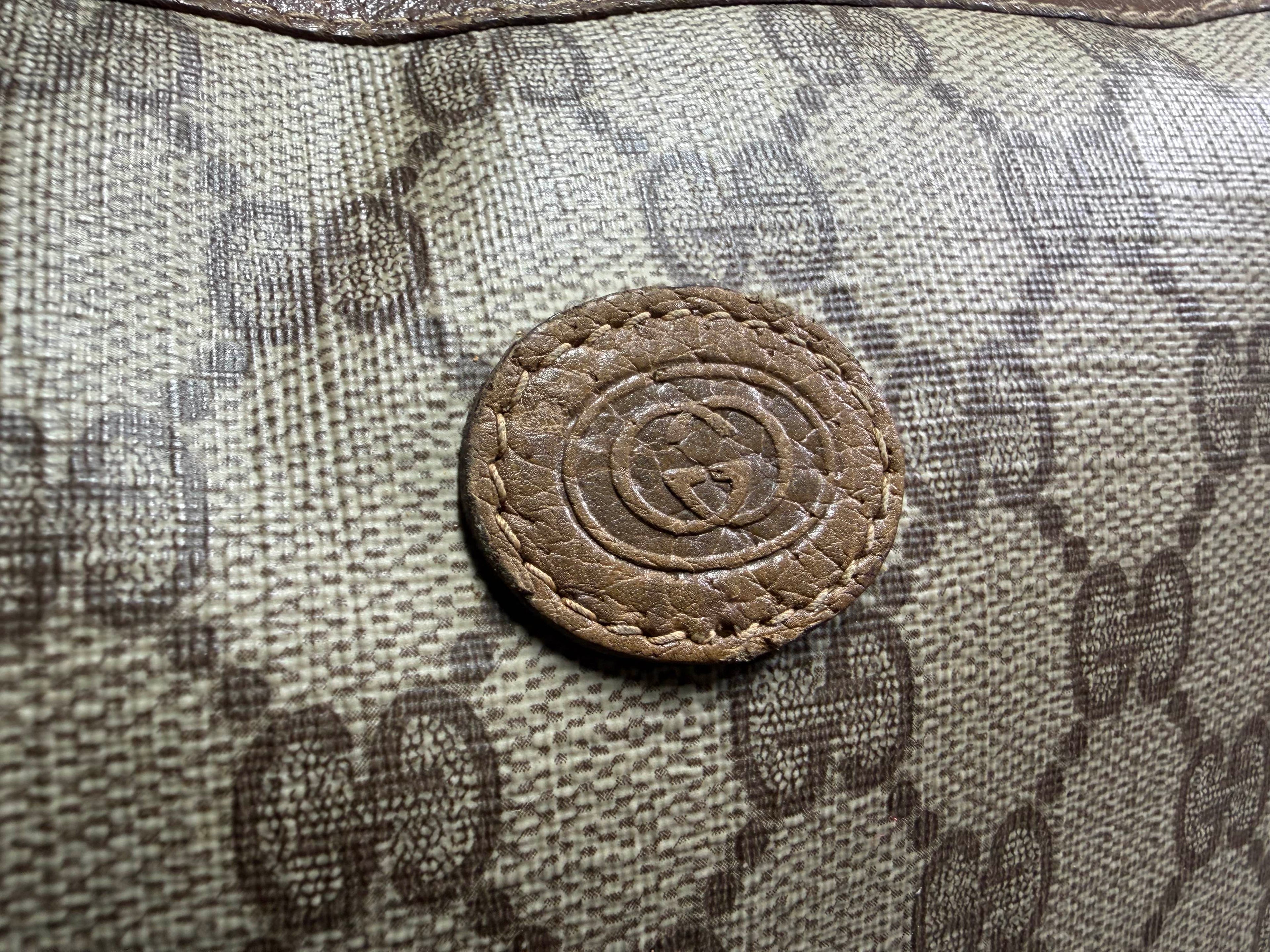 Vintage Gucci GG Monogram Canvas Toiletry Bag / Cosmetic Pouch