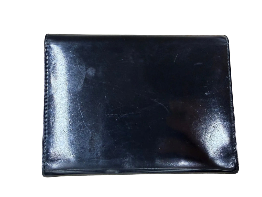 Vintage Rare Gucci Black Patent Leather Agenda / Ring Binder Wallet