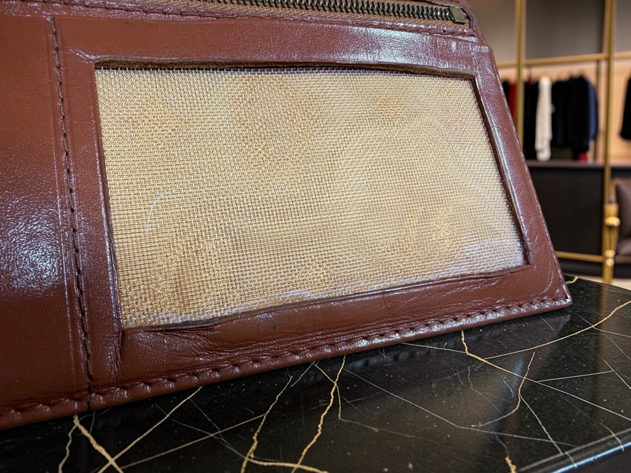 MCM Cognac Visetos Leder Brieftasche