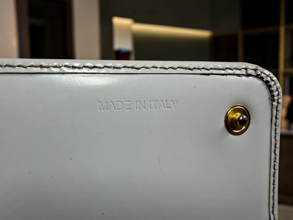 Prada Vernice Weiß Lackleder Lange Geldbörse