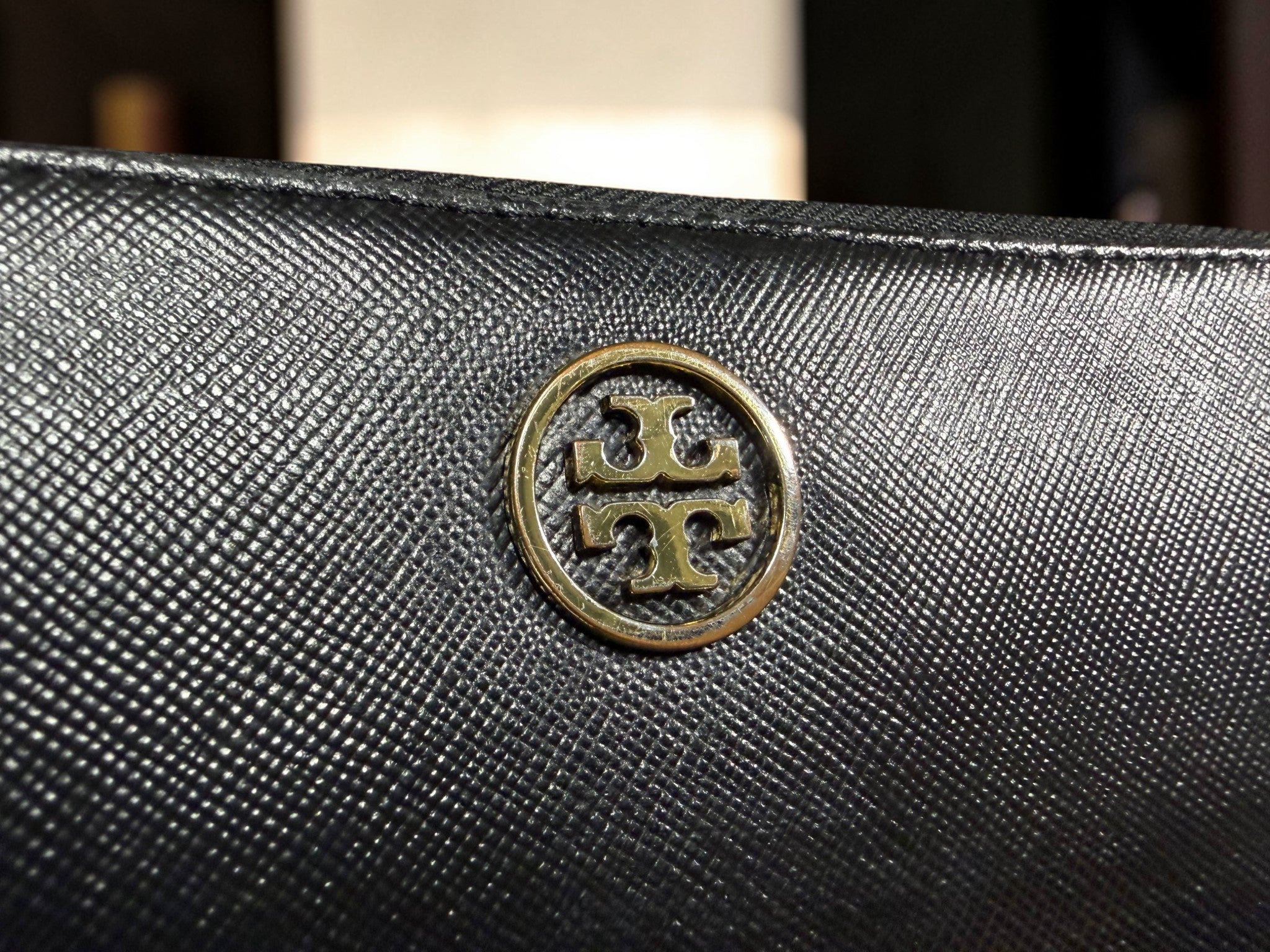 Tory Burch Robinson Black Zip-Around Continental Wallet