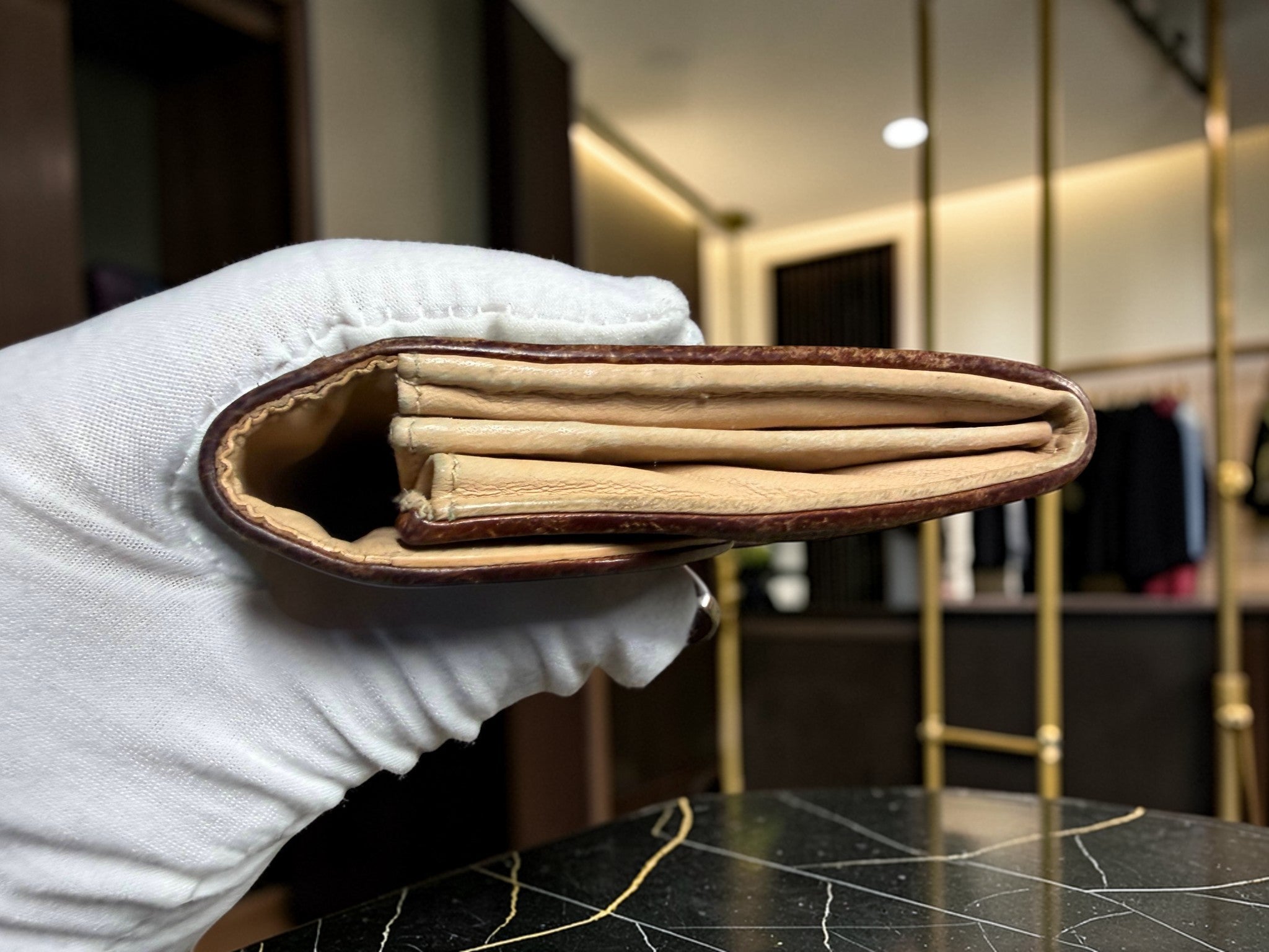 Christian Dior Vintage Monogram Heart Charm Long Wallet