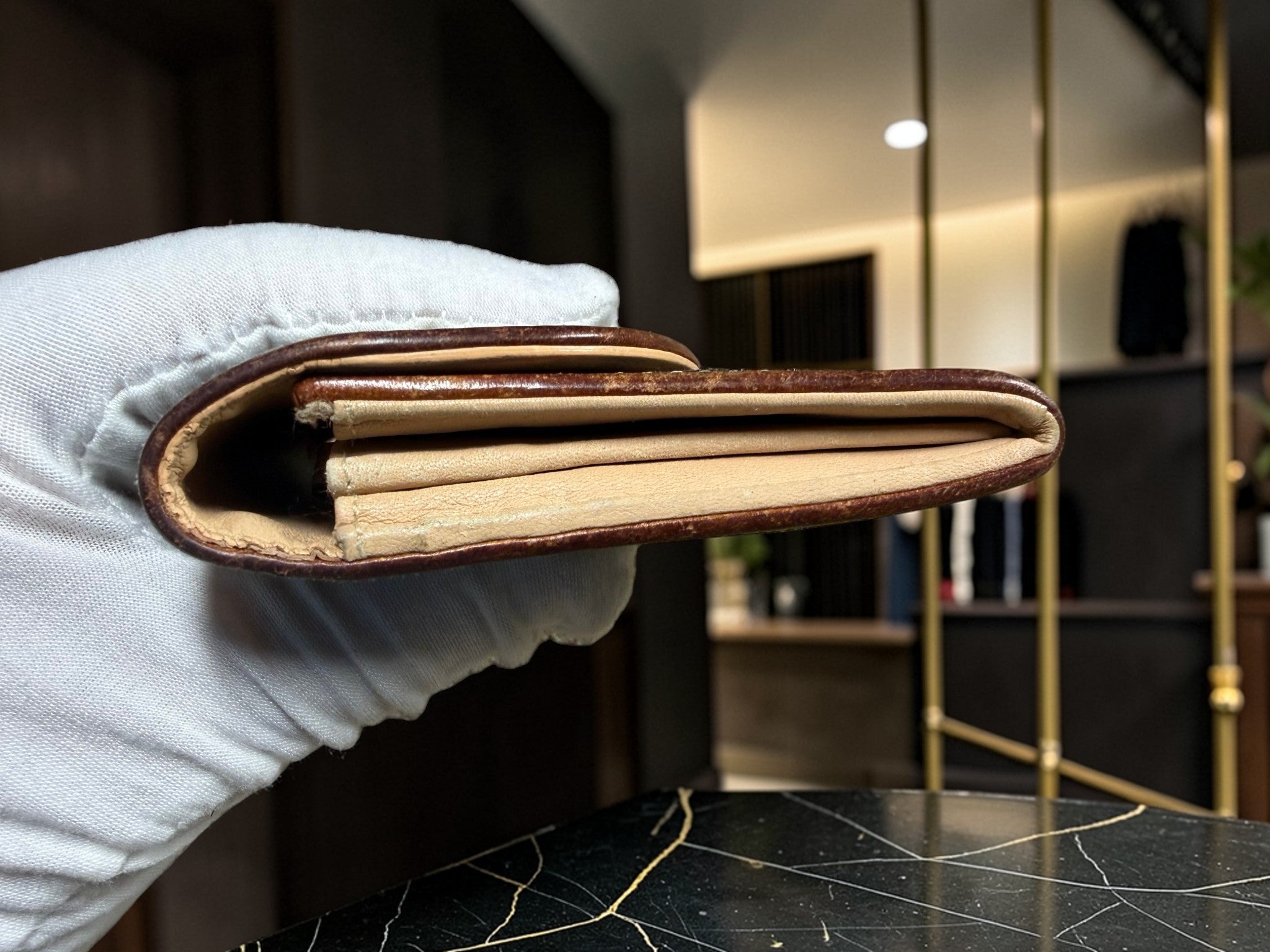 Christian Dior Vintage Monogram Heart Charm Long Wallet