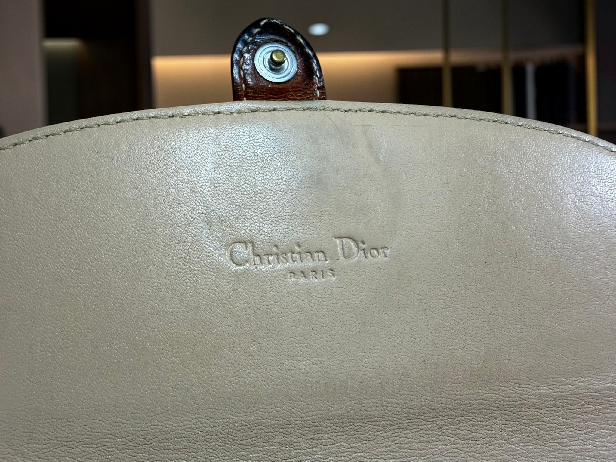 Christian Dior Vintage Monogram Heart Charm Geldbörse