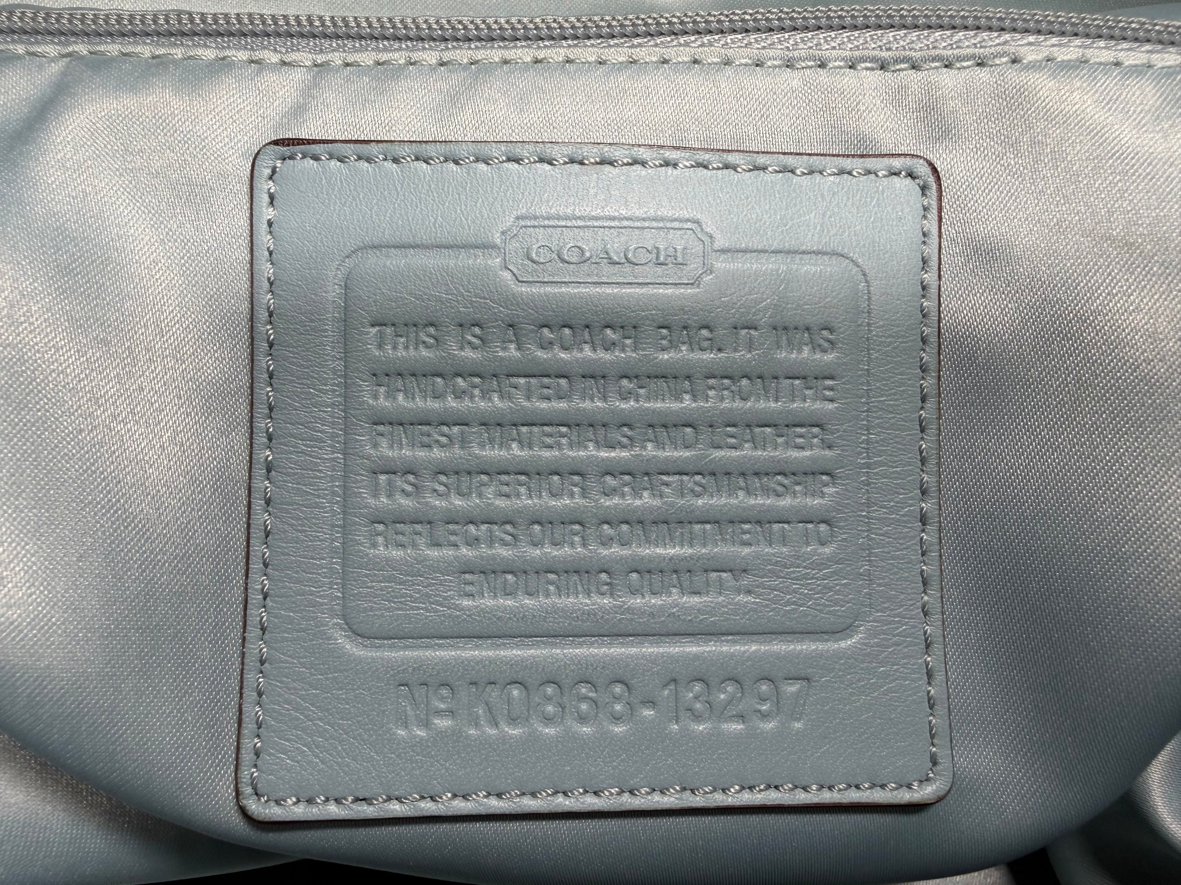Coach Legacy 65th anniversary ltd edition Leah Satin Stripe Large Tote