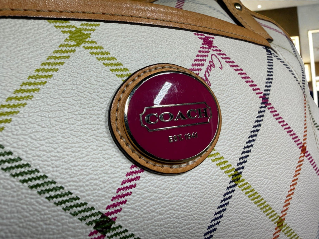 Coach Peyton Tattersall Medium Tote