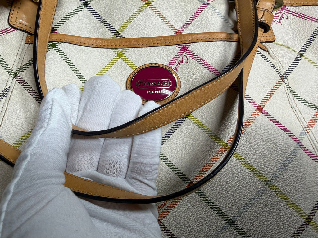 Coach Peyton Tattersall Medium Tote