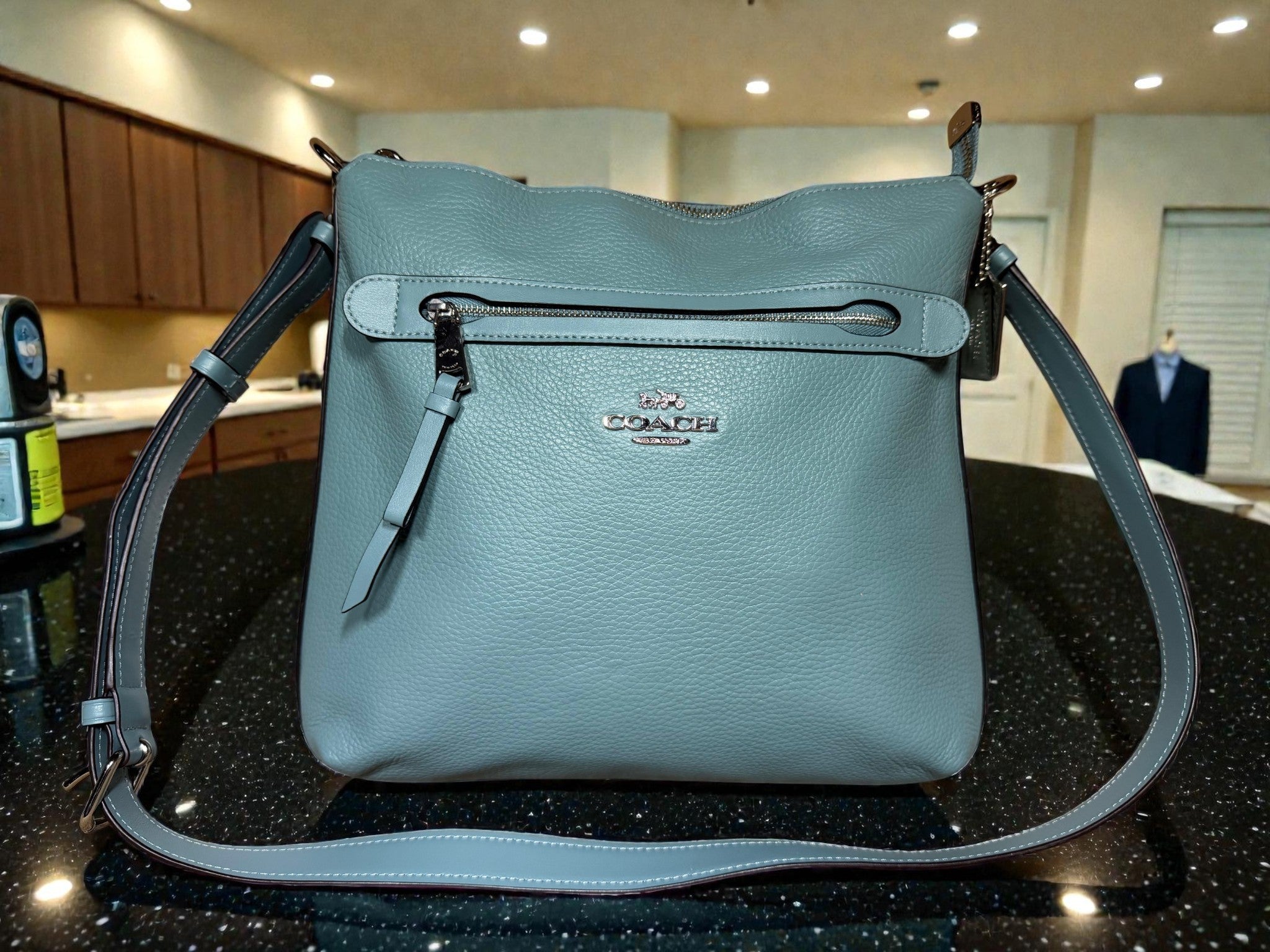 Coach Mae Crossbody Bag in Teal Pebbled Leather - No G1857-F34823