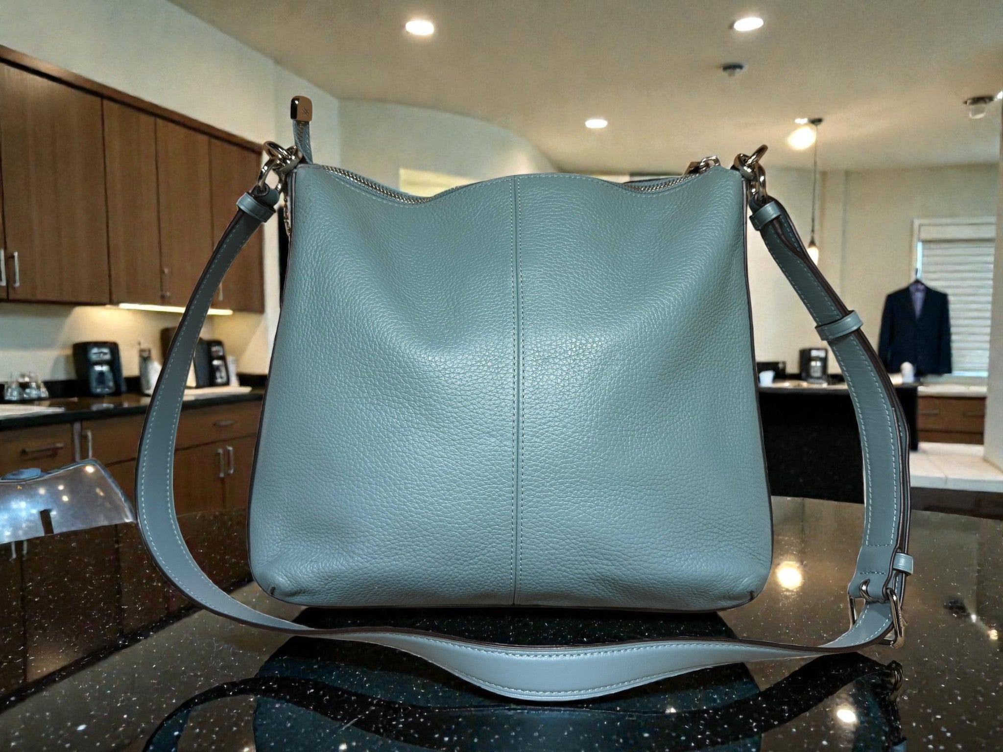 Coach Mae Crossbody Bag in Teal Pebbled Leather - No G1857-F34823