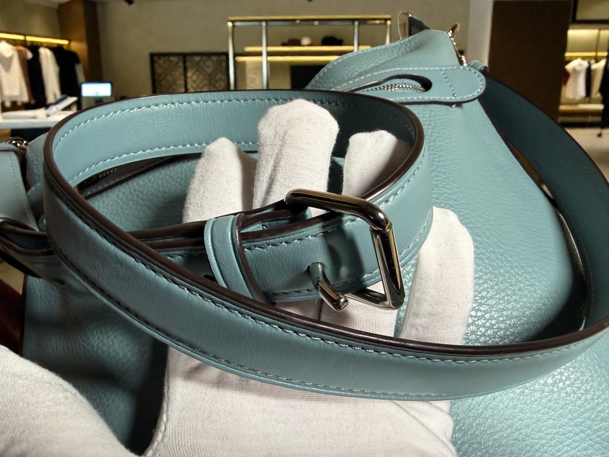 Coach Mae Crossbody Bag in Teal Pebbled Leather - No G1857-F34823