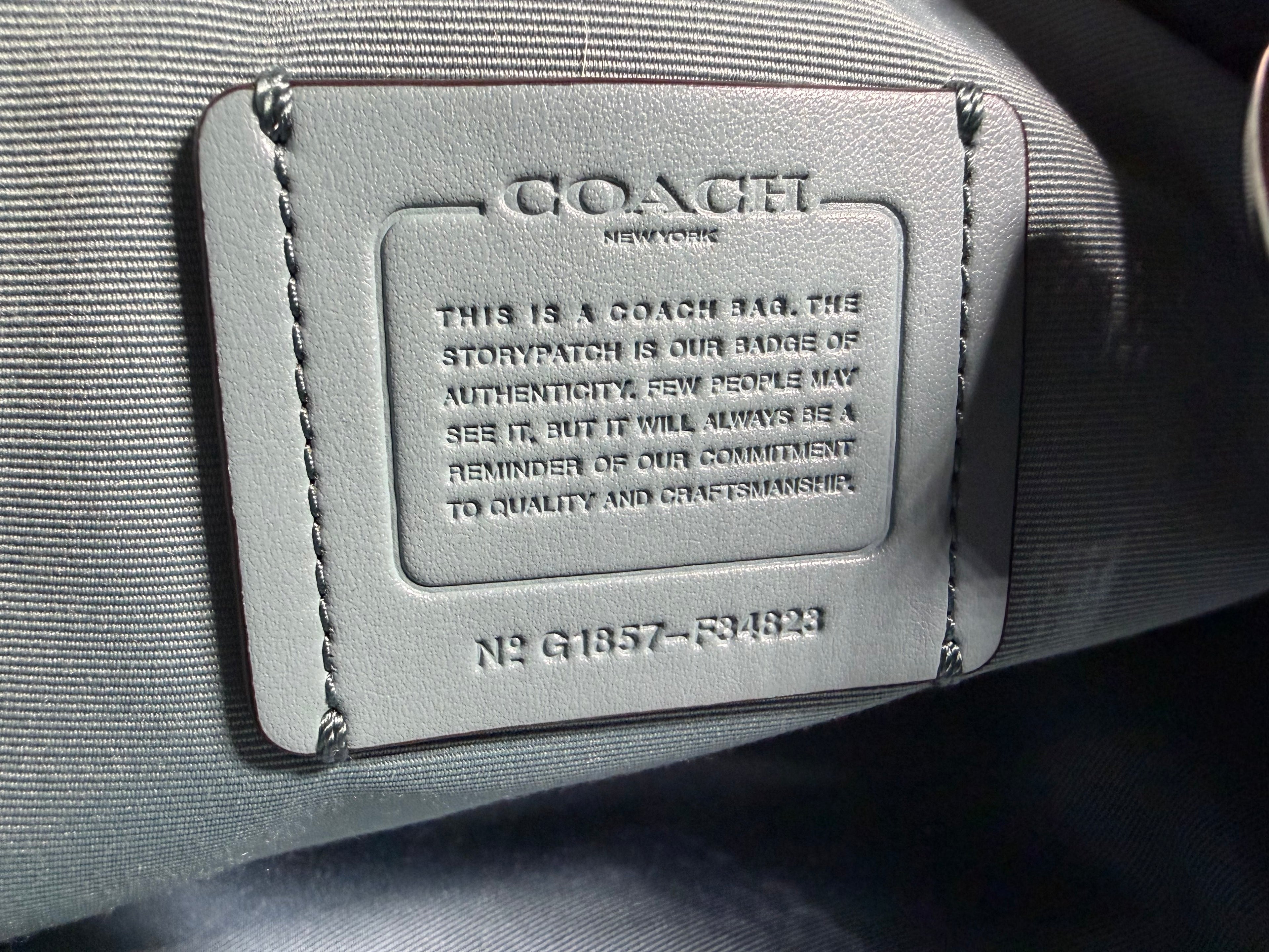 Coach Mae Crossbody Bag in Teal Pebbled Leather - No G1857-F34823