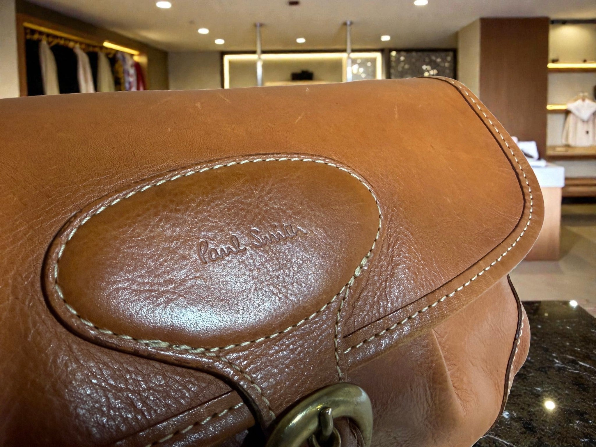 Paul Smith Brown Leather Saddle Shoulder Bag