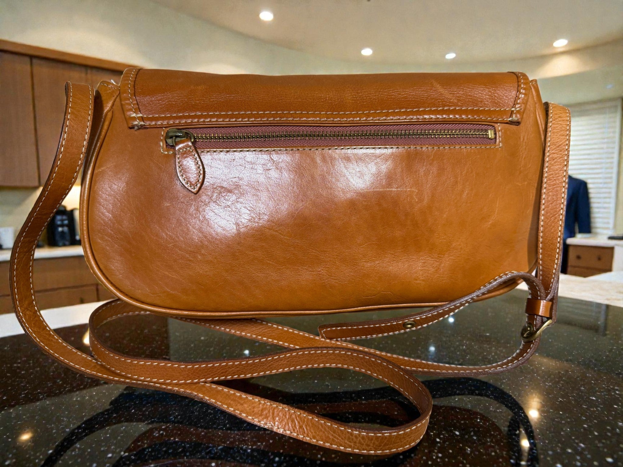 Paul Smith Brown Leather Saddle Shoulder Bag