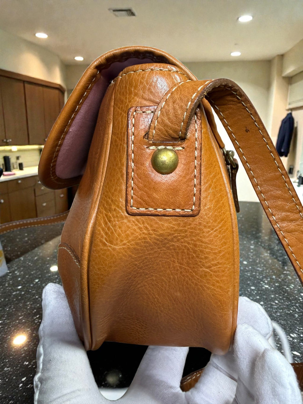 Paul Smith Brown Leather Saddle Shoulder Bag