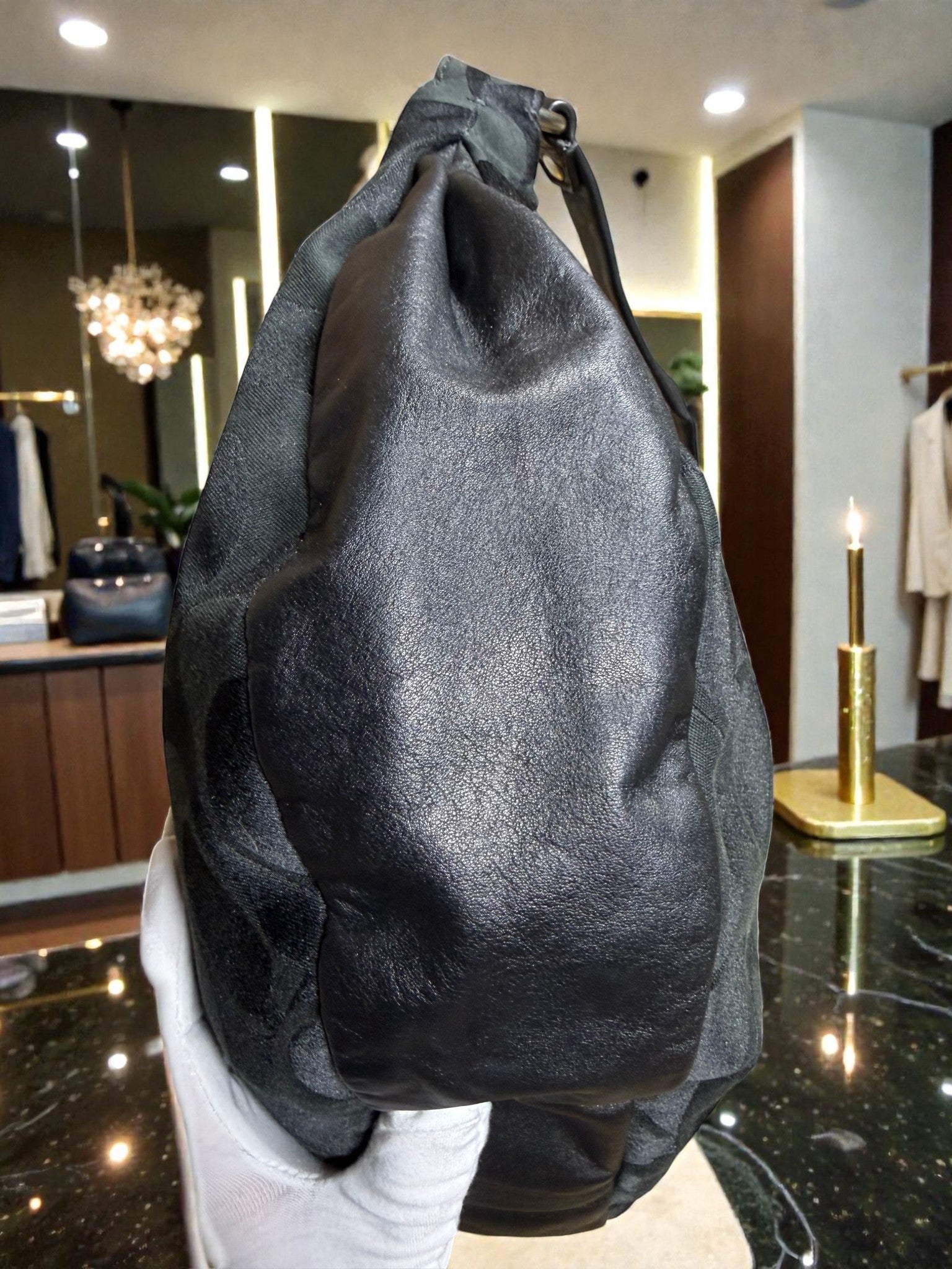 Coach Kristin Hobo Bag in Black Signature Monogram
