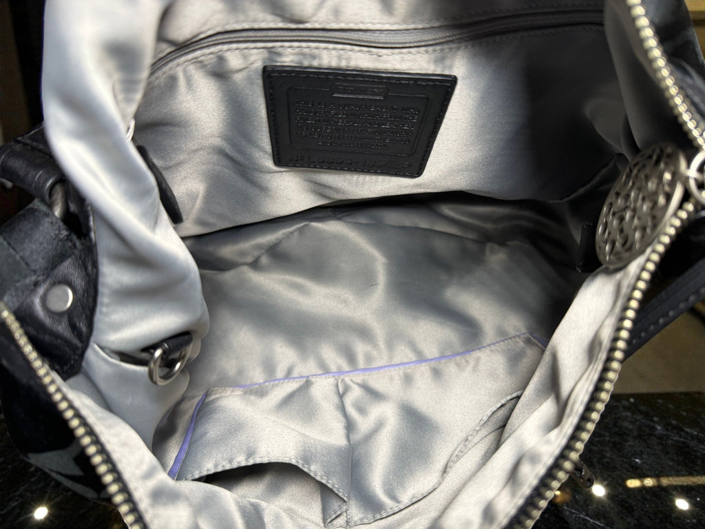Coach Kristin Hobo Bag in Black Signature Monogram