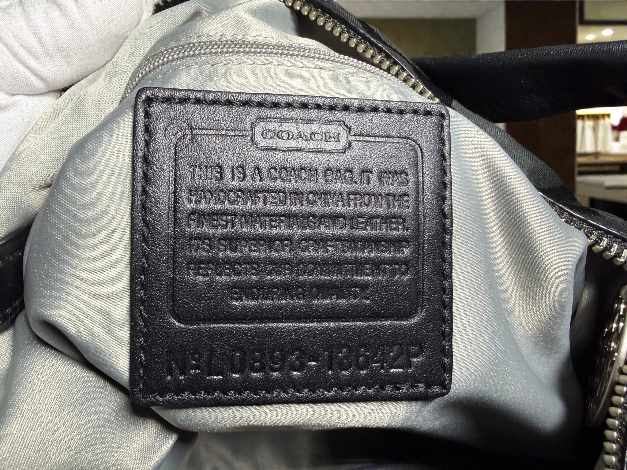 Coach Kristin Hobo Bag in Black Signature Monogram